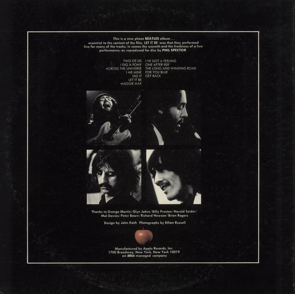 The Beatles Let It Be - 1st - EX - Import Sticker US vinyl LP album (LP record)