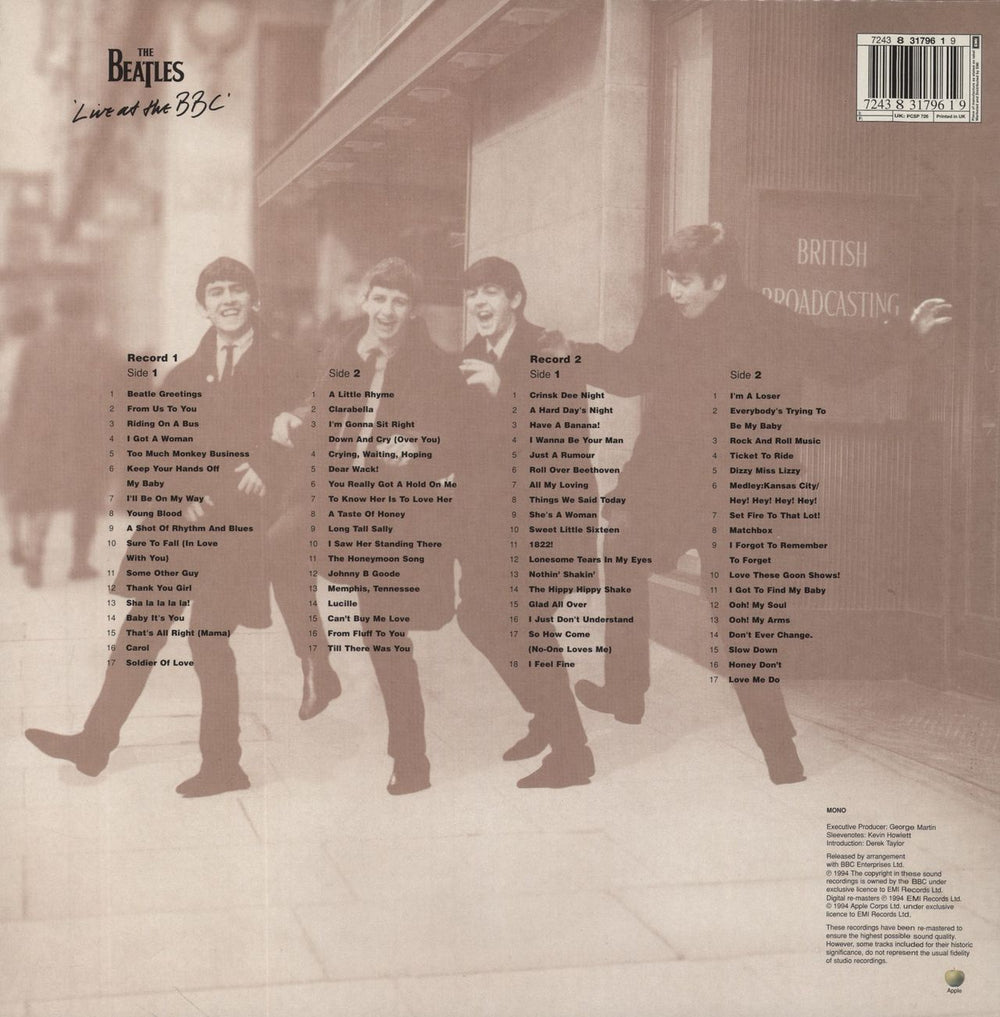 The Beatles Live At The BBC UK 2-LP vinyl record set (Double LP Album) 724383179619