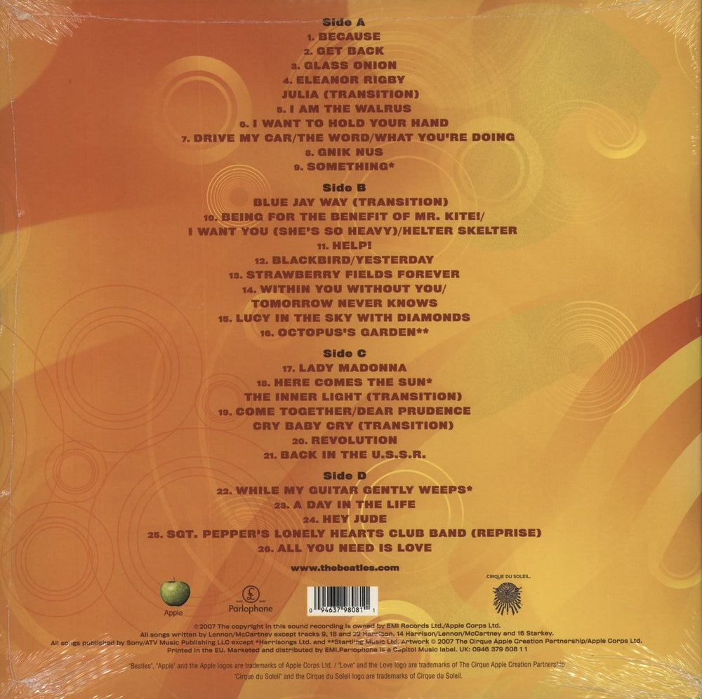 The Beatles Love - EX- Sealed UK 2-LP vinyl record set (Double LP Album) 094637980811