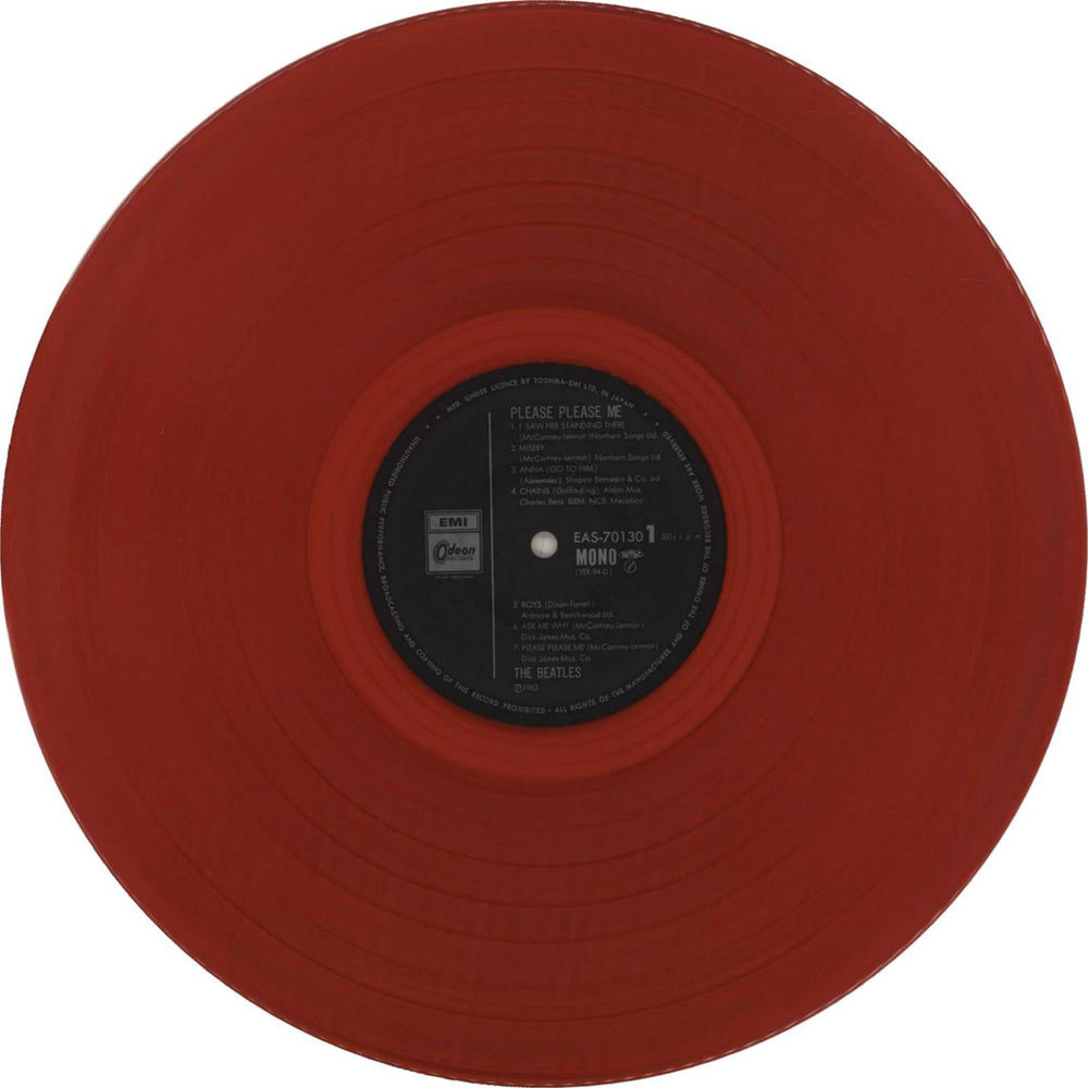 The Beatles Please Please Me - Red + 86 Obi Japanese vinyl LP album (LP record)