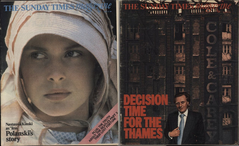 The Beatles Quantity of Three Sunday Newspaper Supplements UK magazine