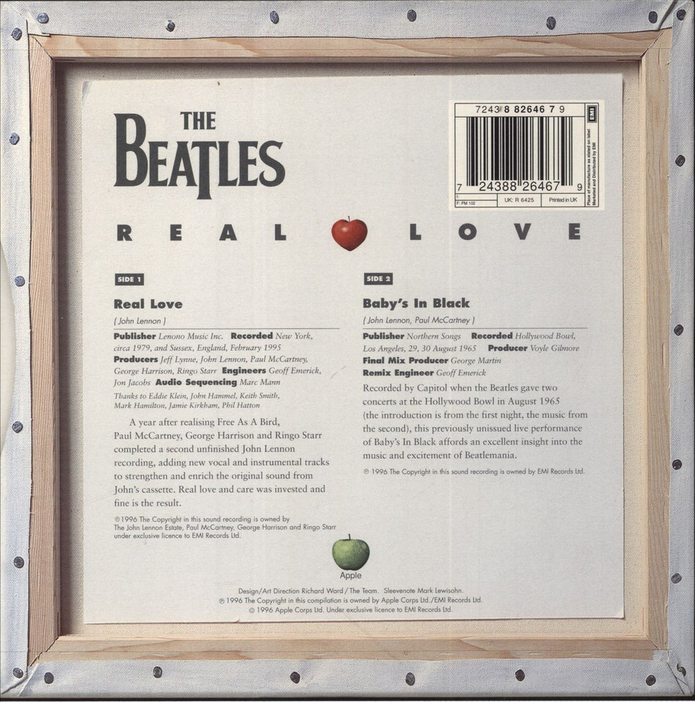 The Beatles Real Love UK 7" vinyl single (7 inch record / 45) 724388264679