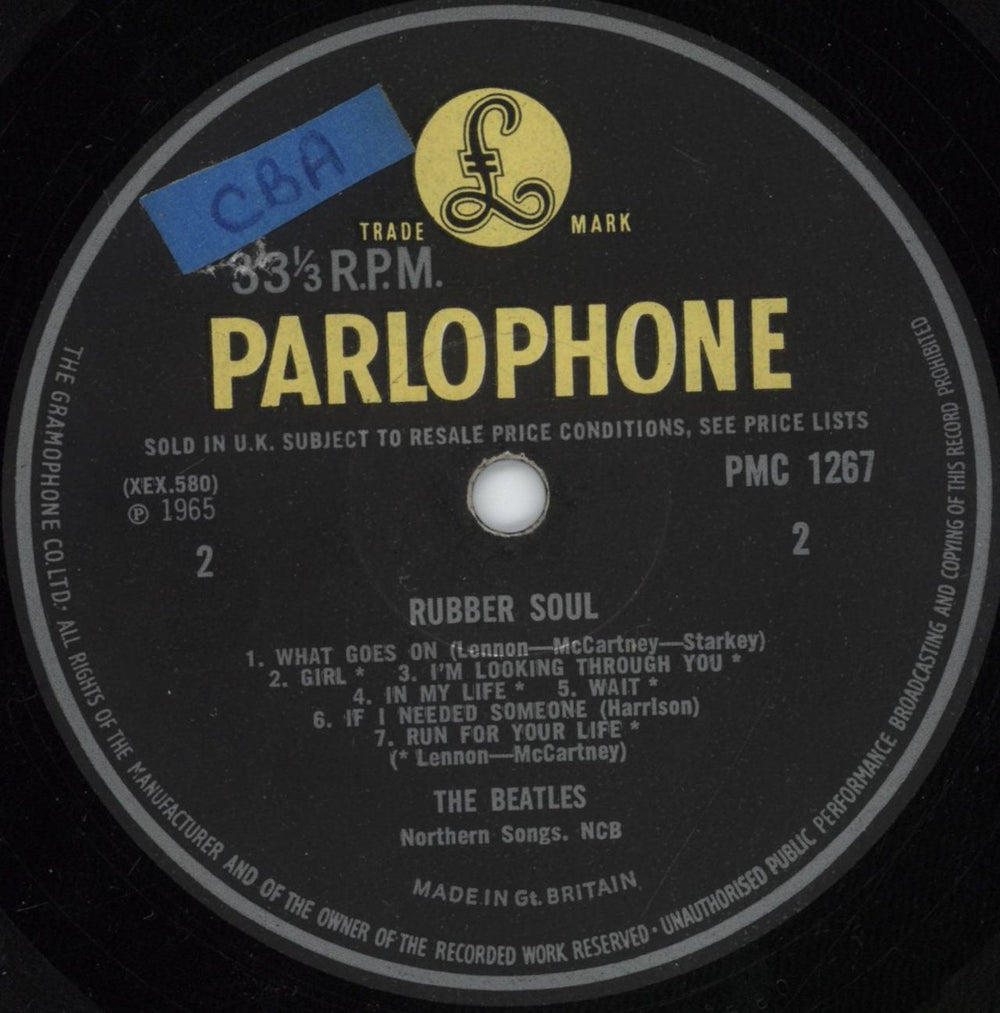 The Beatles Rubber Soul - 1st - Loud Cut - EJ - VG - Thin Pressing UK vinyl LP album (LP record)