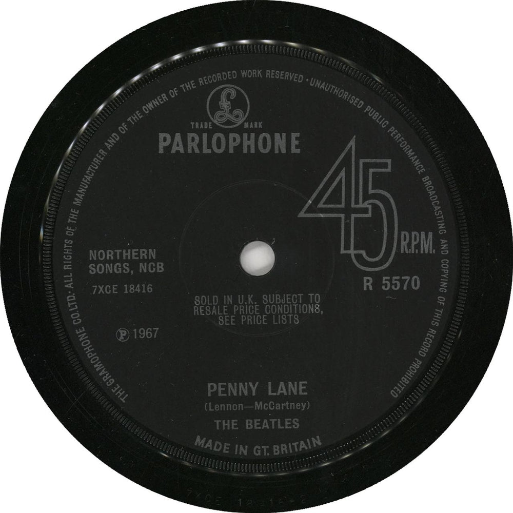 The Beatles Strawberry Fields Forever - 1st - Solid - P/S UK 7" vinyl single (7 inch record / 45)