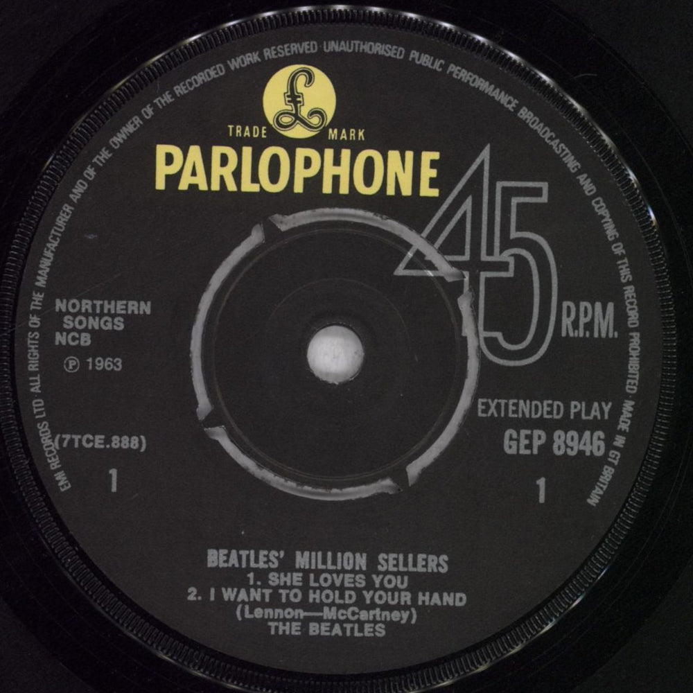 The Beatles The Beatles' Million Sellers EP - EMI Records - Lam - EX UK 7" vinyl single (7 inch record / 45) BTL07TH847197