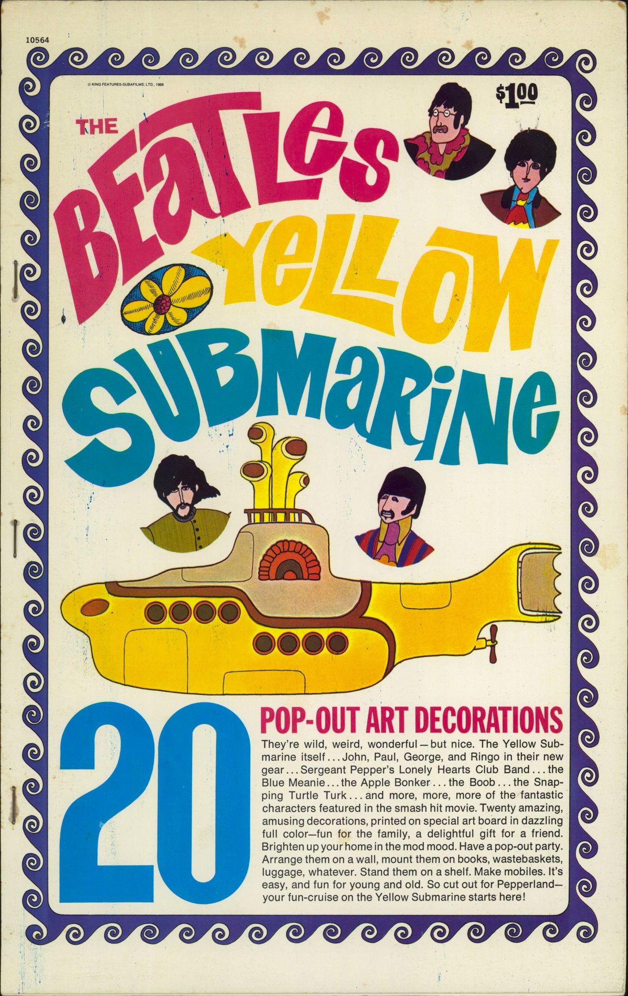 The Beatles The Beatles Yellow Submarine Pop-Out Art Decorations US Book