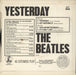 The Beatles Yesterday EP - 1st - VG UK 7" vinyl single (7 inch record / 45)