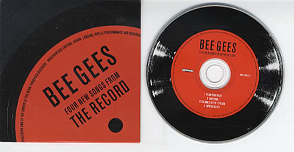 The Bee Gees Four New Songs From The Record US Promo CD single (CD5 / 5") UNIR20673-2