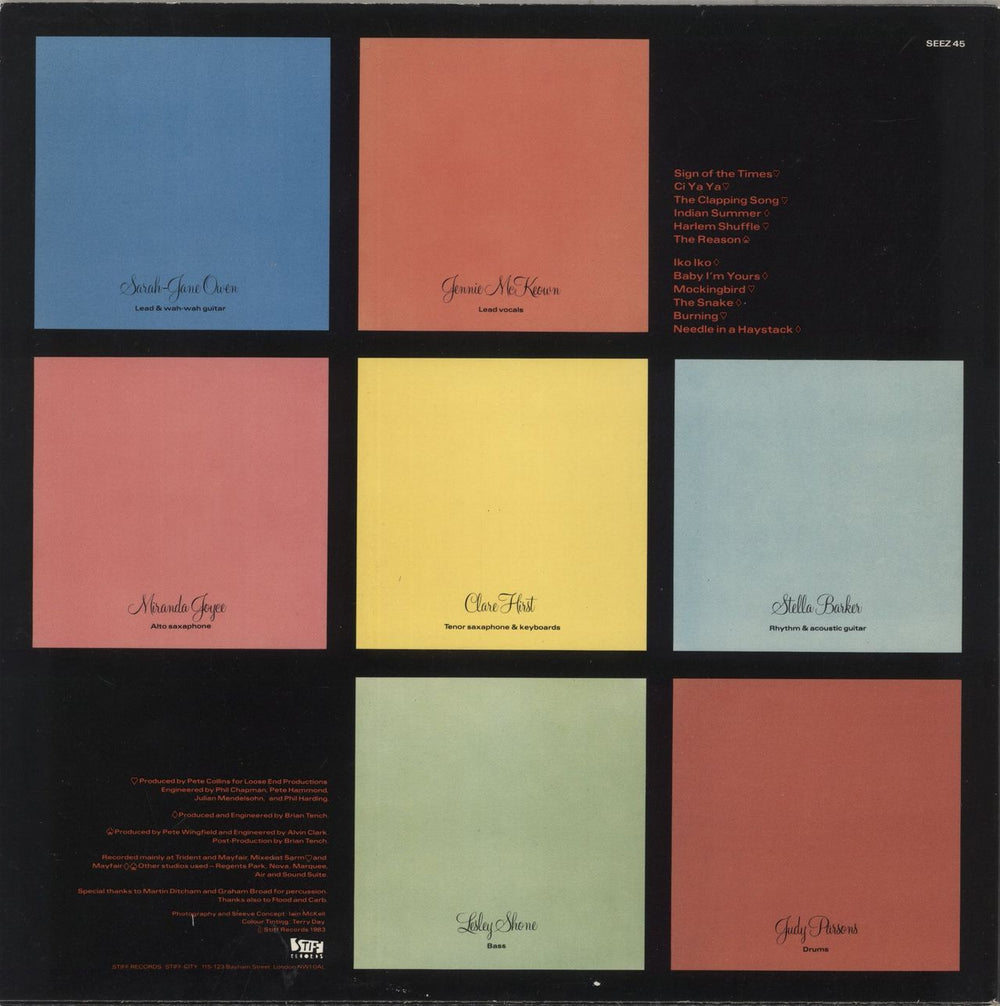 The Belle Stars The Belle Stars UK vinyl LP album (LP record)