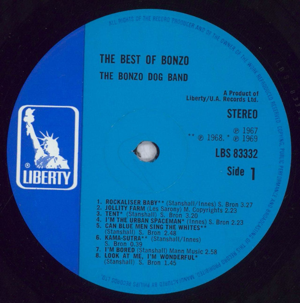 The Bonzo Dog Doo Dah Band The Best Of The Bonzo's - 1st UK vinyl LP album (LP record) BDBLPTH847956