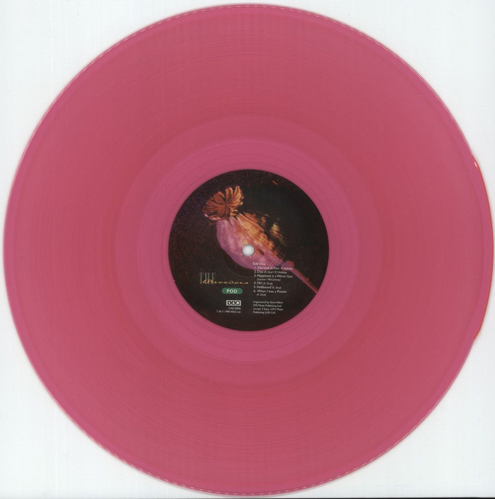 The Breeders Pod - Pink Vinyl UK vinyl LP album (LP record) BDELPPO868887