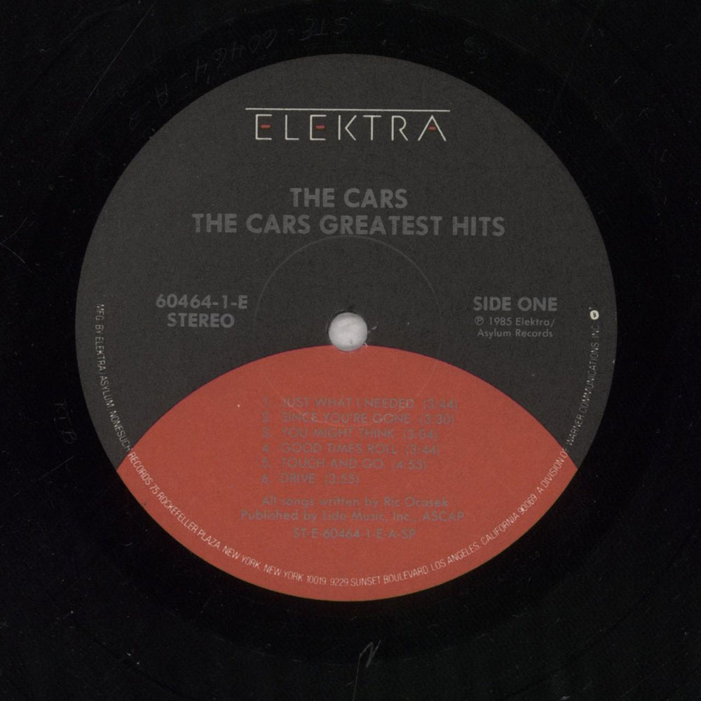 The Cars Greatest Hits - Club Edition US vinyl LP album (LP record) 075596046411