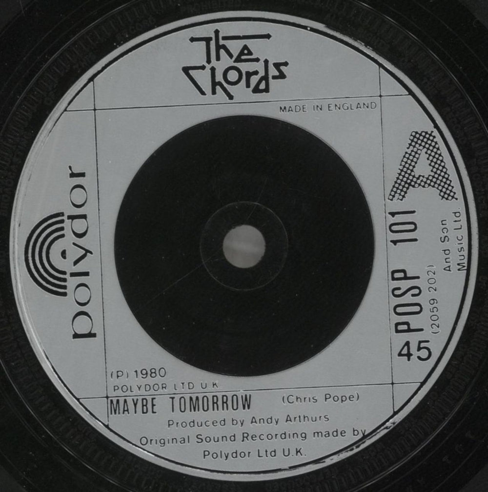 The Chords Maybe Tomorrow + Sleeve UK 7" vinyl single (7 inch record / 45) TCD07MA121933