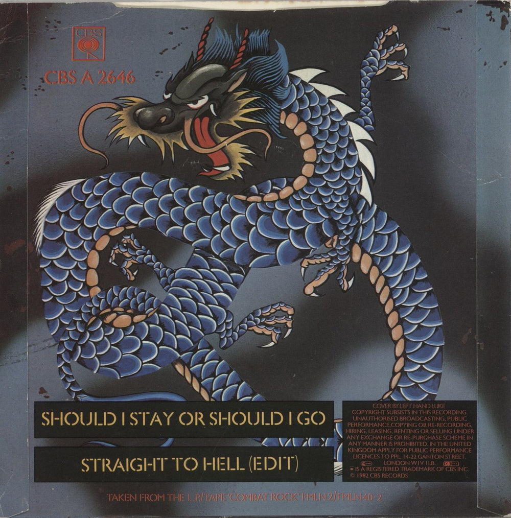 The Clash Straight To Hell UK 7" vinyl single (7 inch record / 45)