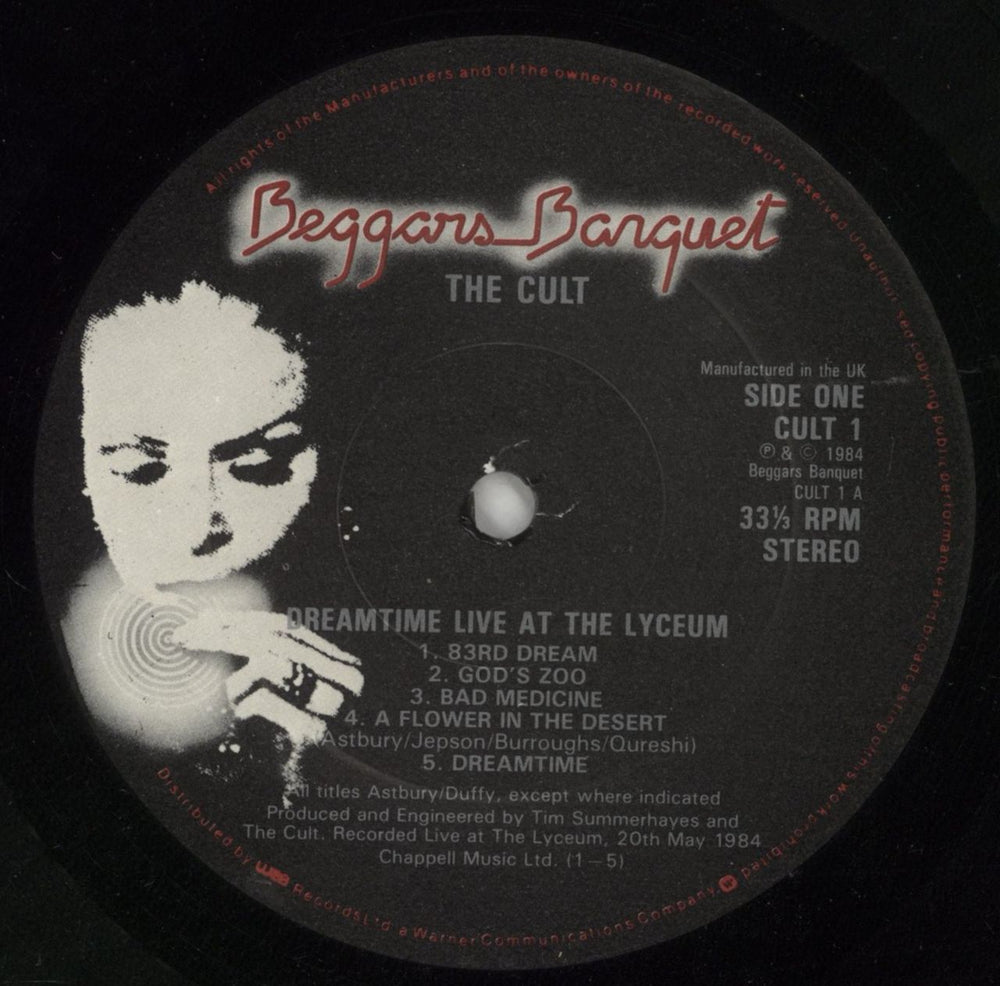 The Cult Dreamtime + Live LP - EX UK 2-LP vinyl record set (Double LP Album) CLT2LDR867132
