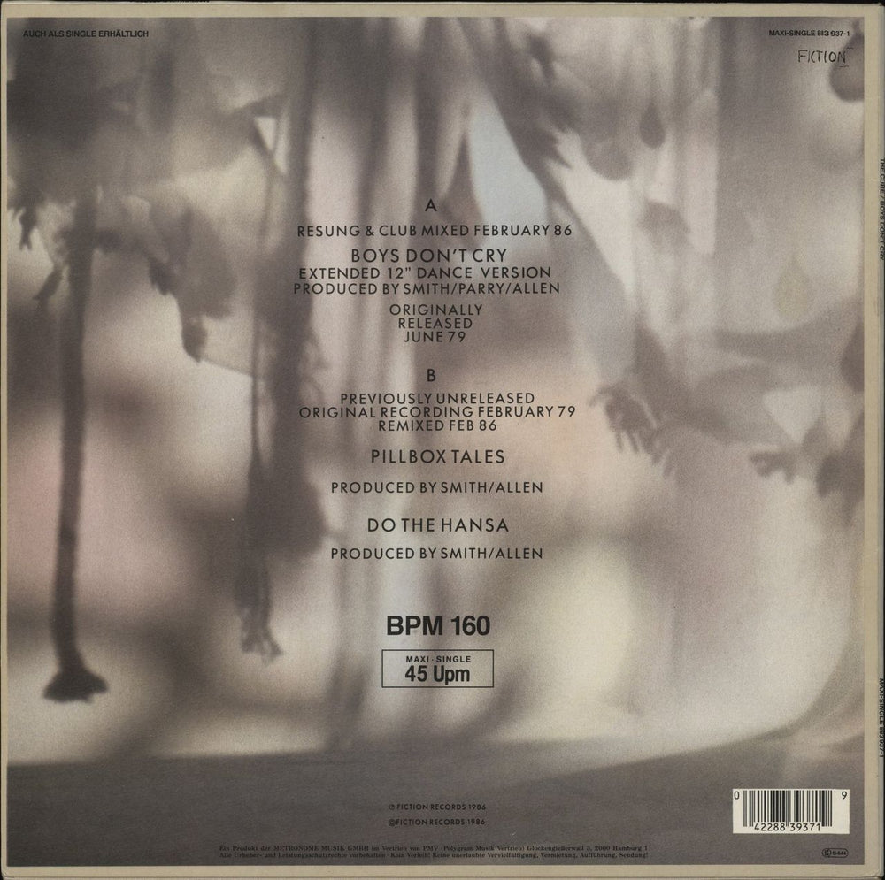 The Cure Boys Don't Cry (New Voice Club Mix) German 12" vinyl single (12 inch record / Maxi-single) 042288393719