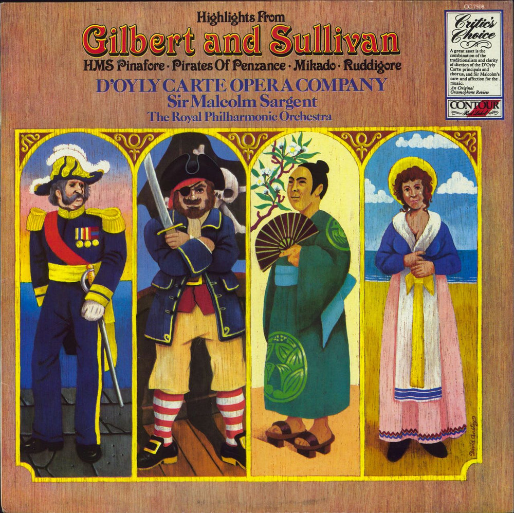 The D'Oyly Carte Opera Company Highlights From Gilbert & Sullivan UK vinyl LP album (LP record) CC7508