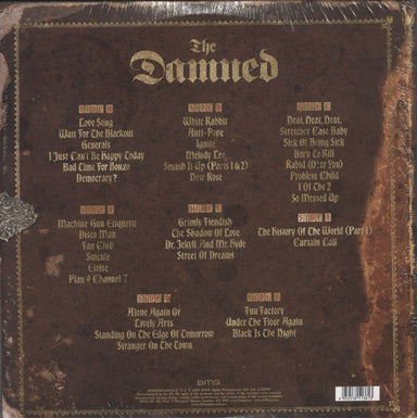 The Damned Black Is The Night (The Definitive Anthology) - Gold vinyl UK 4-LP vinyl album record set 4050538513813