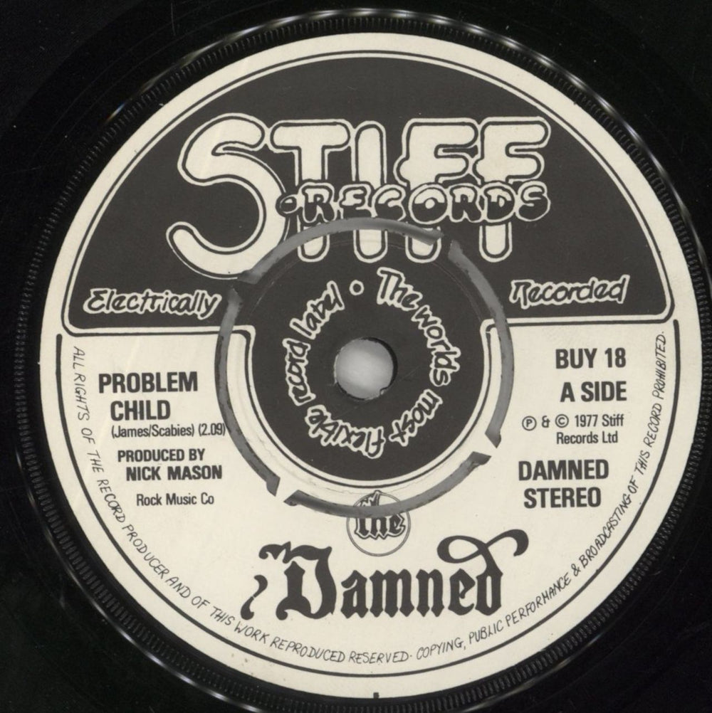 The Damned Problem Child - 1st - P/S - VG UK 7" vinyl single (7 inch record / 45) DAM07PR679161