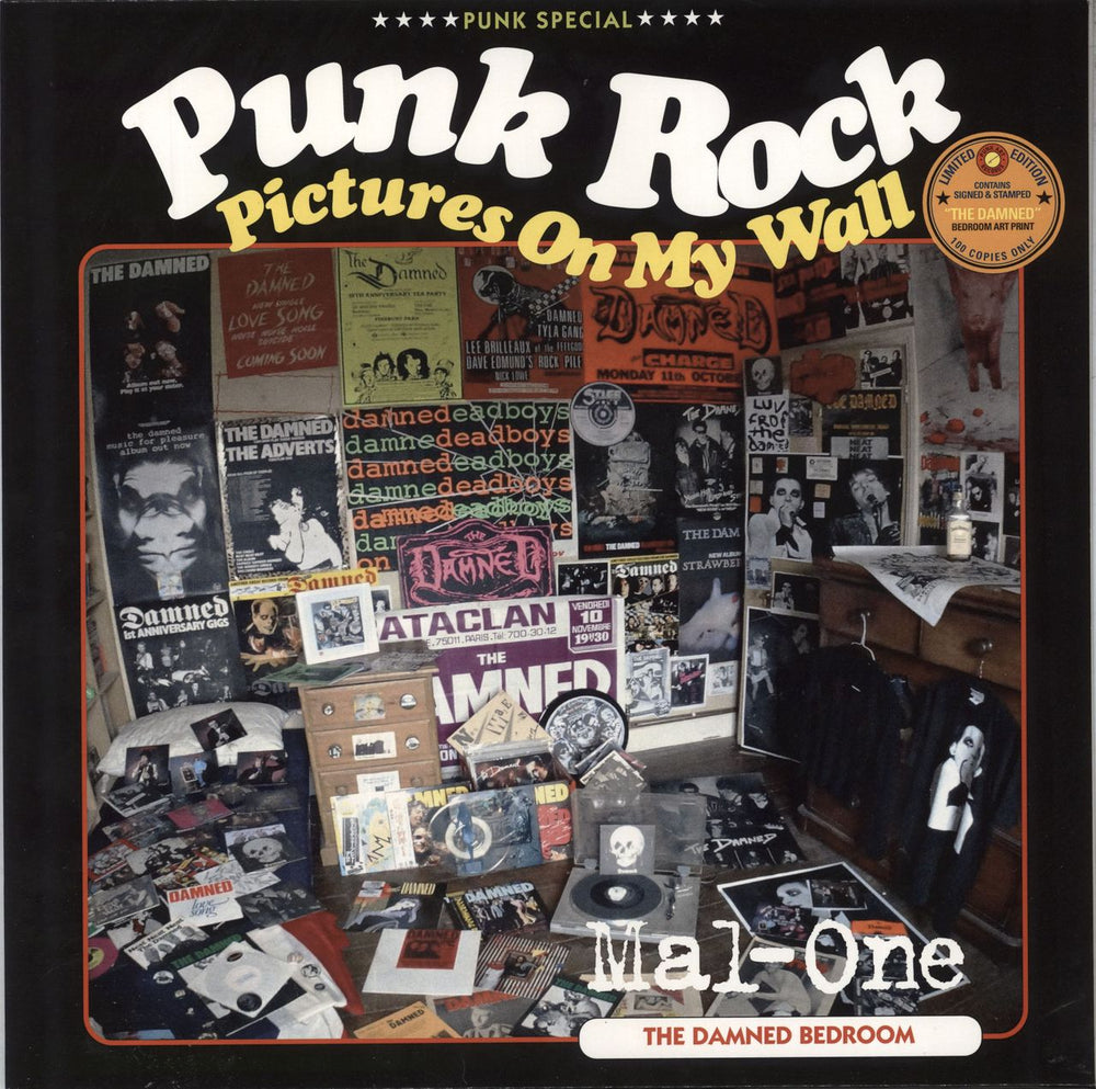 The Damned Punk Rock Pictures On My Wall + Art Print - RSD 2023 UK 12" vinyl single (12 inch record / Maxi-single) MAL-ONE12-002