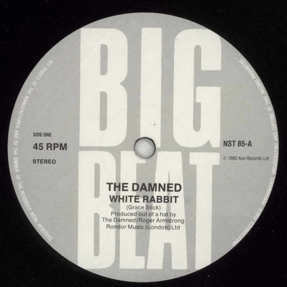 The Damned White Rabbit - Grey labels - misprint UK 12