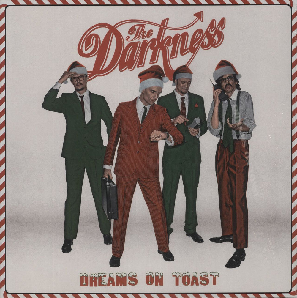 The Darkness Dreams On Toast - Clear With Red & Green Splatter Vinyl UK vinyl LP album (LP record) COOKLP922XMAS