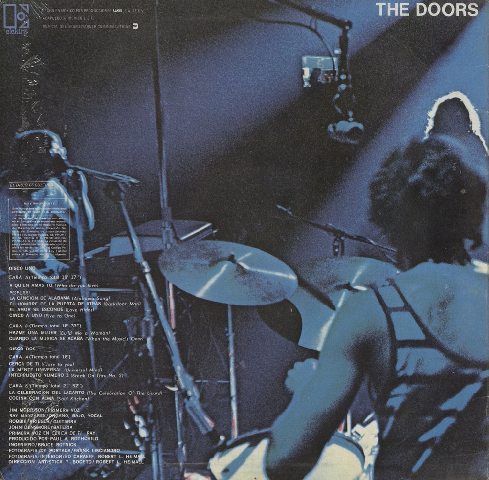 The Doors Absolutamente En Vivo - Absolutely Live - Single Pocket Sleeve Mexican 2-LP vinyl record set (Double LP Album)