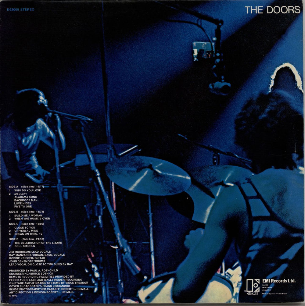 The Doors Absolutely Live - Butterfly Label - EX UK 2-LP vinyl record set (Double LP Album)