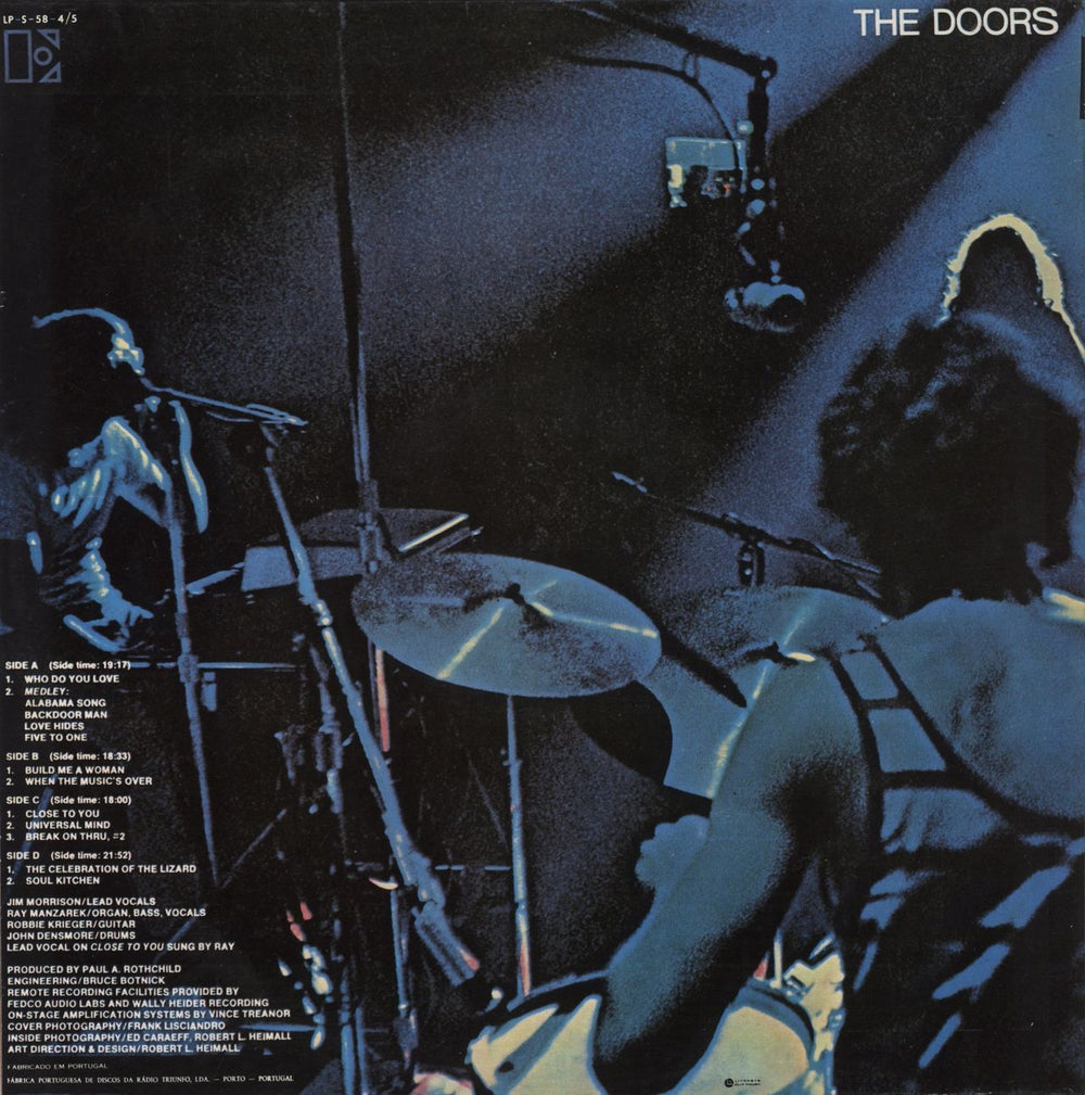 The Doors Absolutely Live Portugese 2-LP vinyl record set (Double LP Album)
