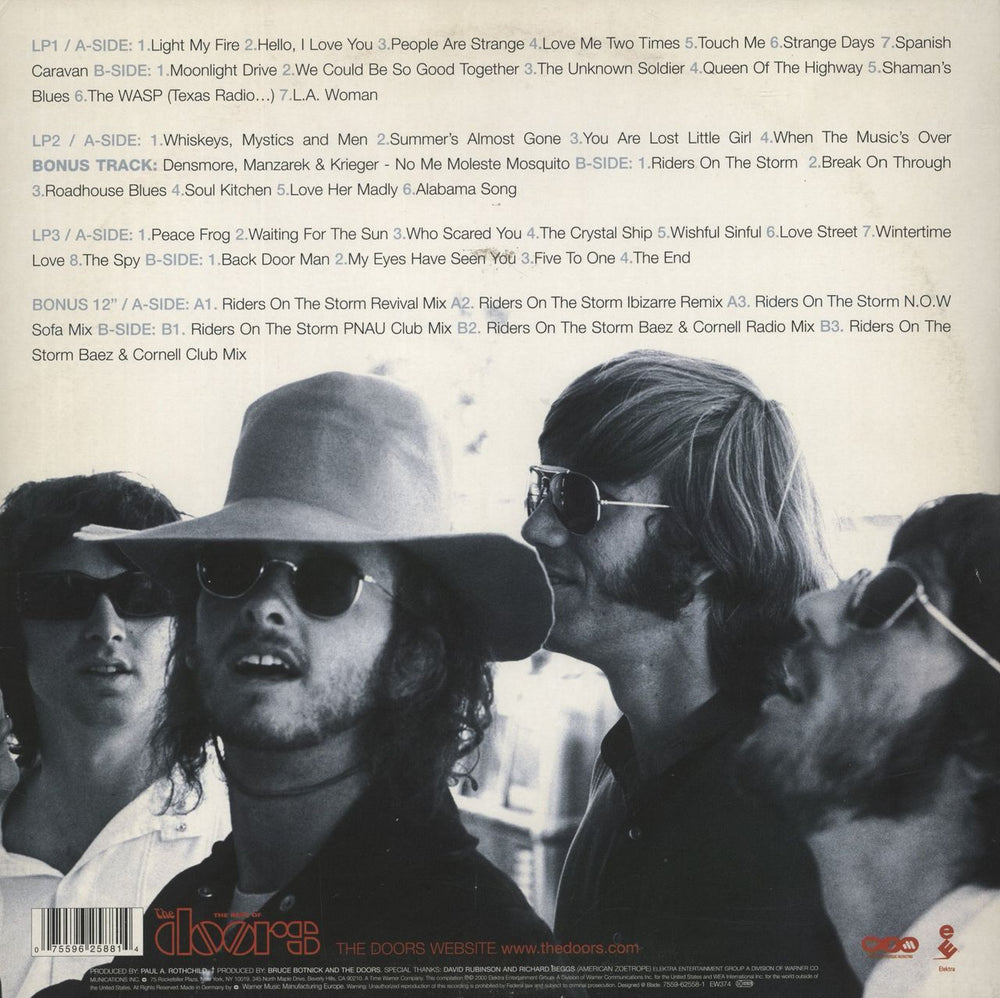 The Doors The Best Of German 3-LP vinyl record set (Triple LP Album) 075596258814