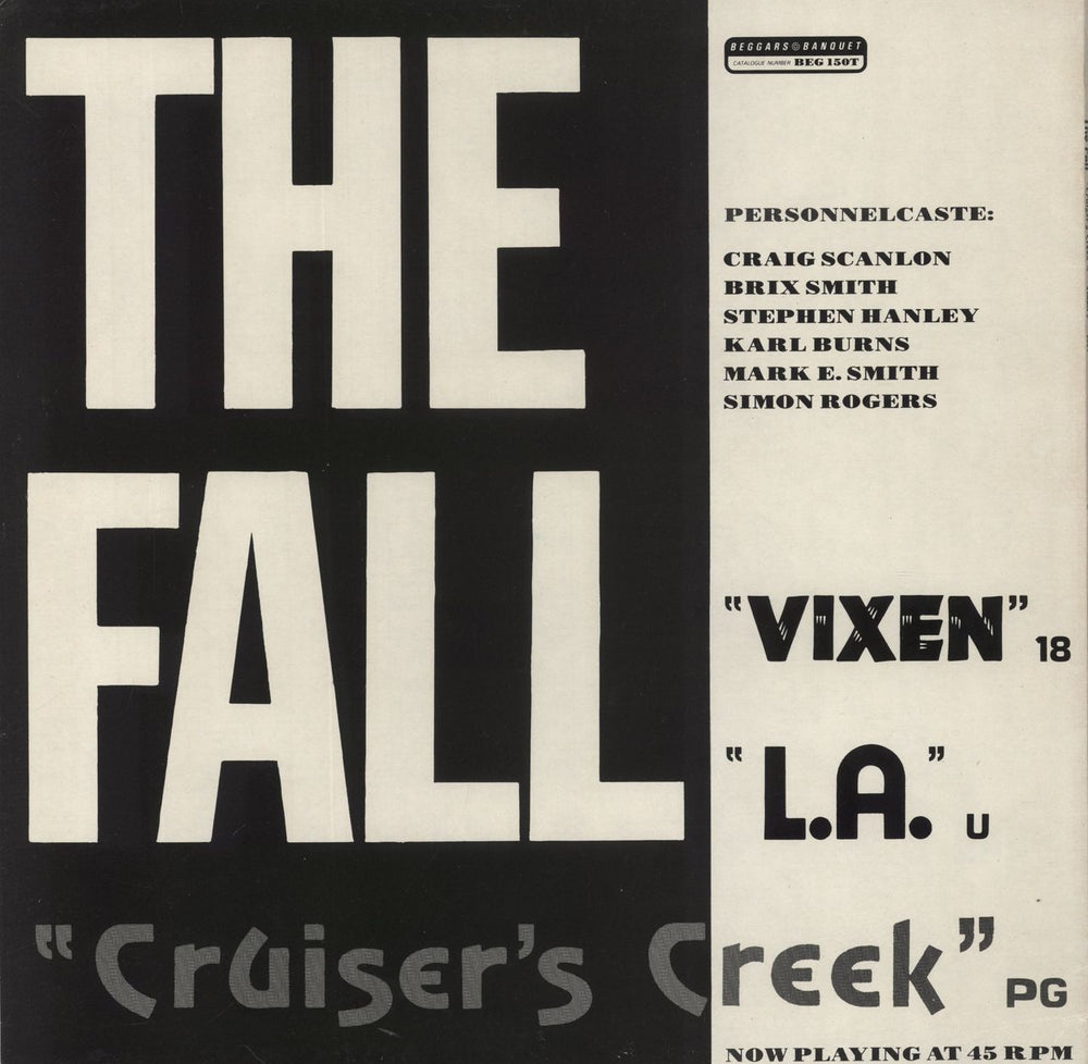 The Fall Cruiser's Creek UK 12" vinyl single (12 inch record / Maxi-single)
