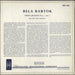 The Fine Arts Quartet Béla Bartók: String Quartets No. 1 & No. 2 UK vinyl LP album (LP record)