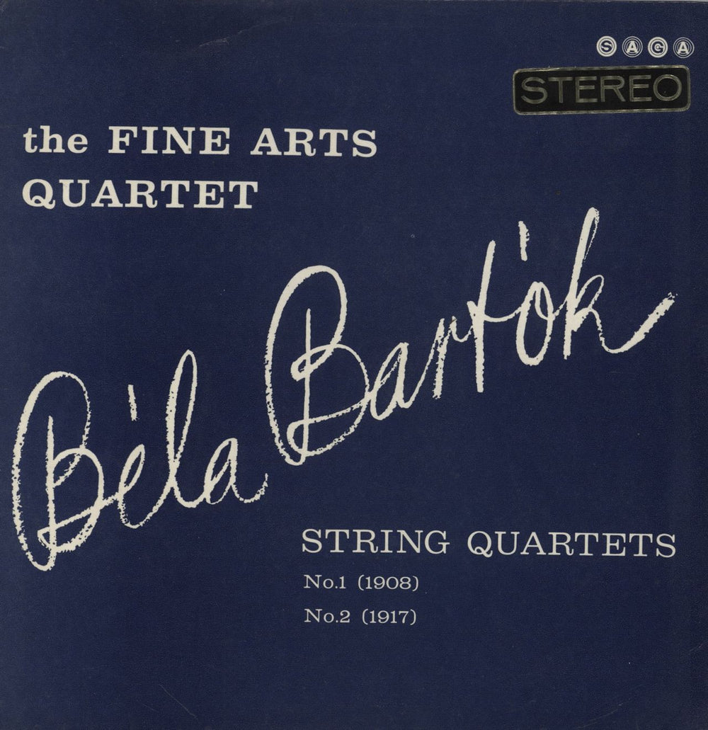 The Fine Arts Quartet Béla Bartók: String Quartets No. 1 & No. 2 UK vinyl LP album (LP record) STXID5203