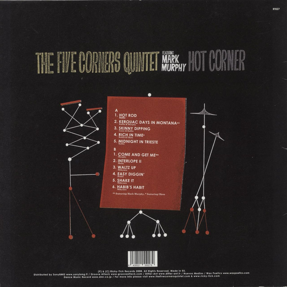 The Five Corners Quintet Hot Corner Finnish vinyl LP album (LP record) 6430021550279