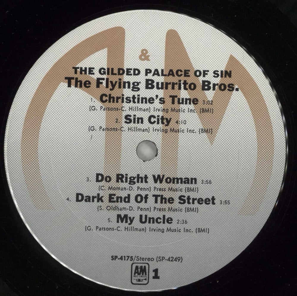 The Flying Burrito Brothers The Gilded Palace Of Sin - VG US vinyl LP album (LP record) FBBLPTH872178