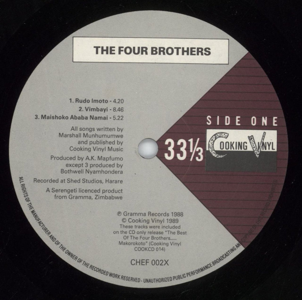 The Four Brothers Bros + 12" - Autographed UK vinyl LP album (LP record) 4-BLPBR879895