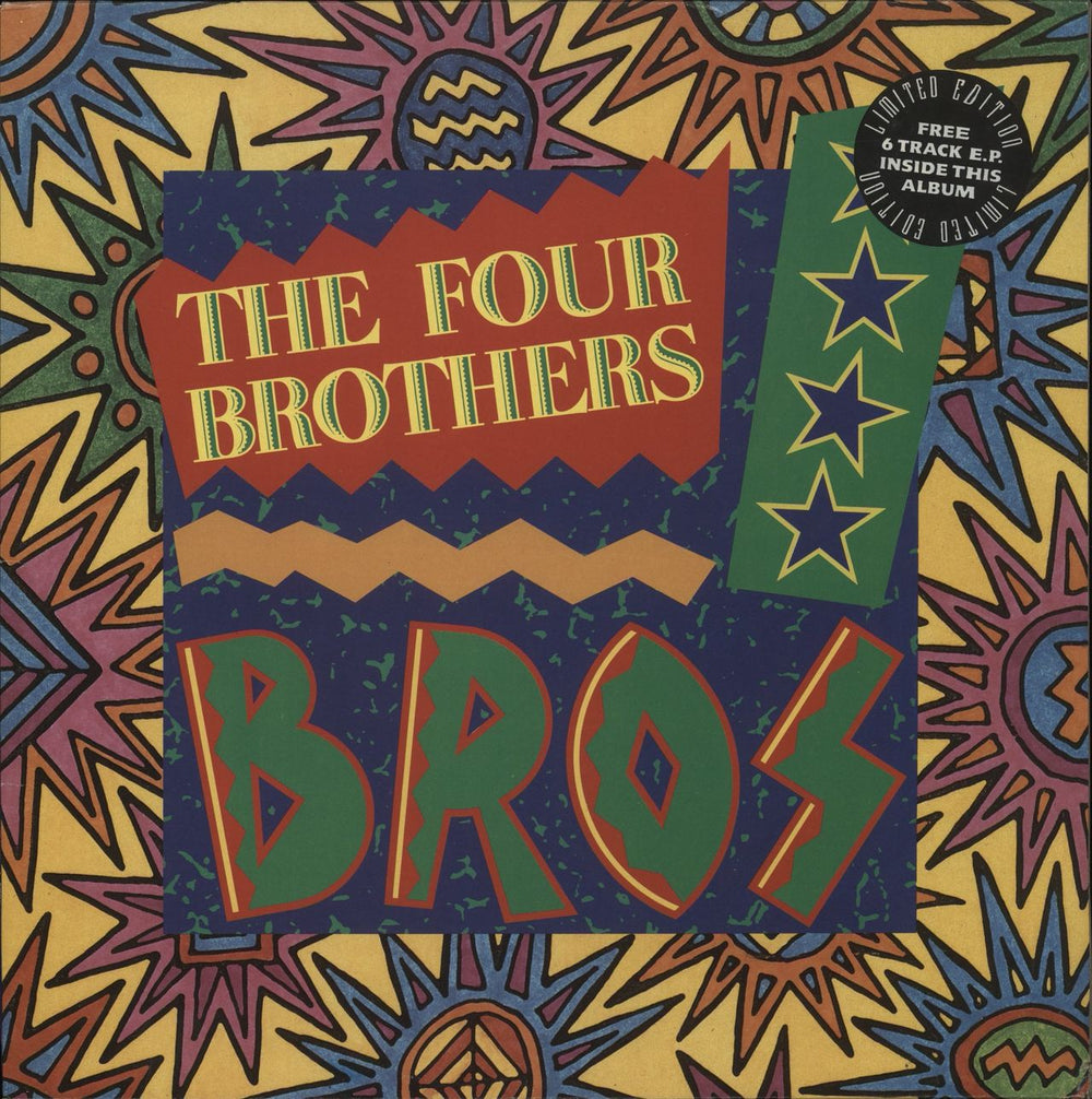 The Four Brothers Bros + 12" - Autographed UK vinyl LP album (LP record) COOK023