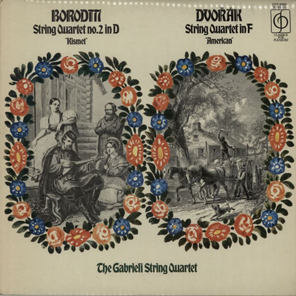 The Gabrieli String Quartet Borodin: String Quartet No. 2 in D 'Kismet' / Dvorák: String Quartet In F 'American' UK vinyl LP album (LP record) CFP40041