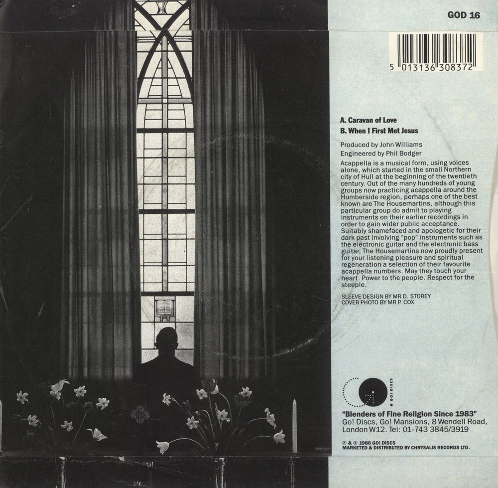 The Housemartins Caravan Of Love UK 7" vinyl single (7 inch record / 45) 5013136308372