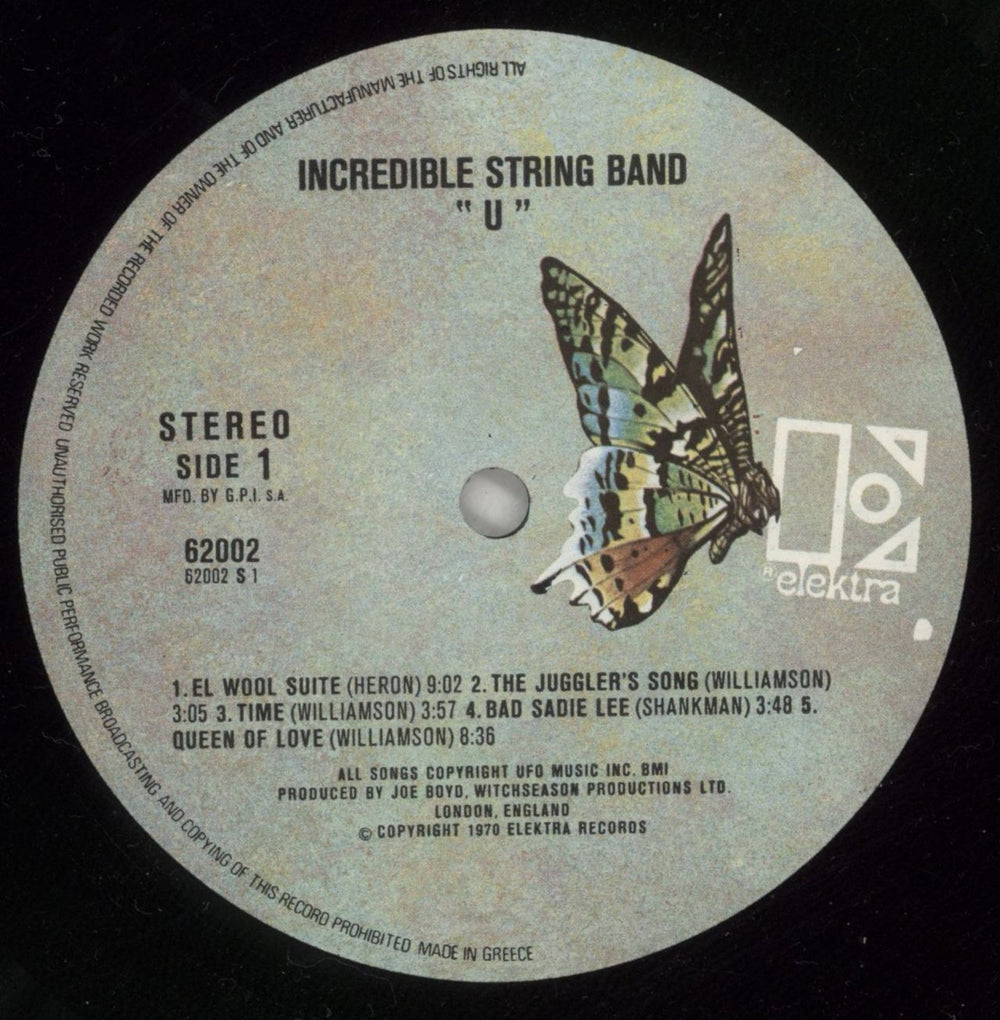 The Incredible String Band U Greek 2-LP vinyl record set (Double LP Album) IST2LU873894