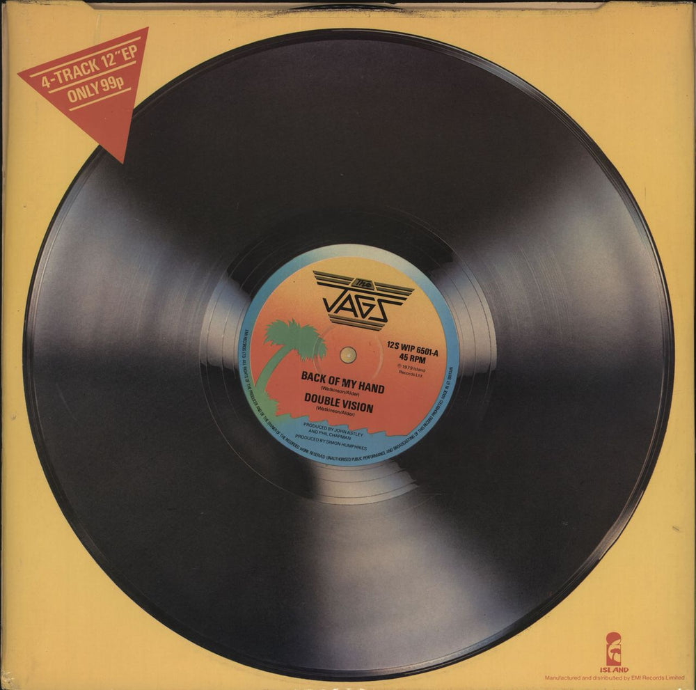 The Jags Back Of My Hand UK 12" vinyl single (12 inch record / Maxi-single)
