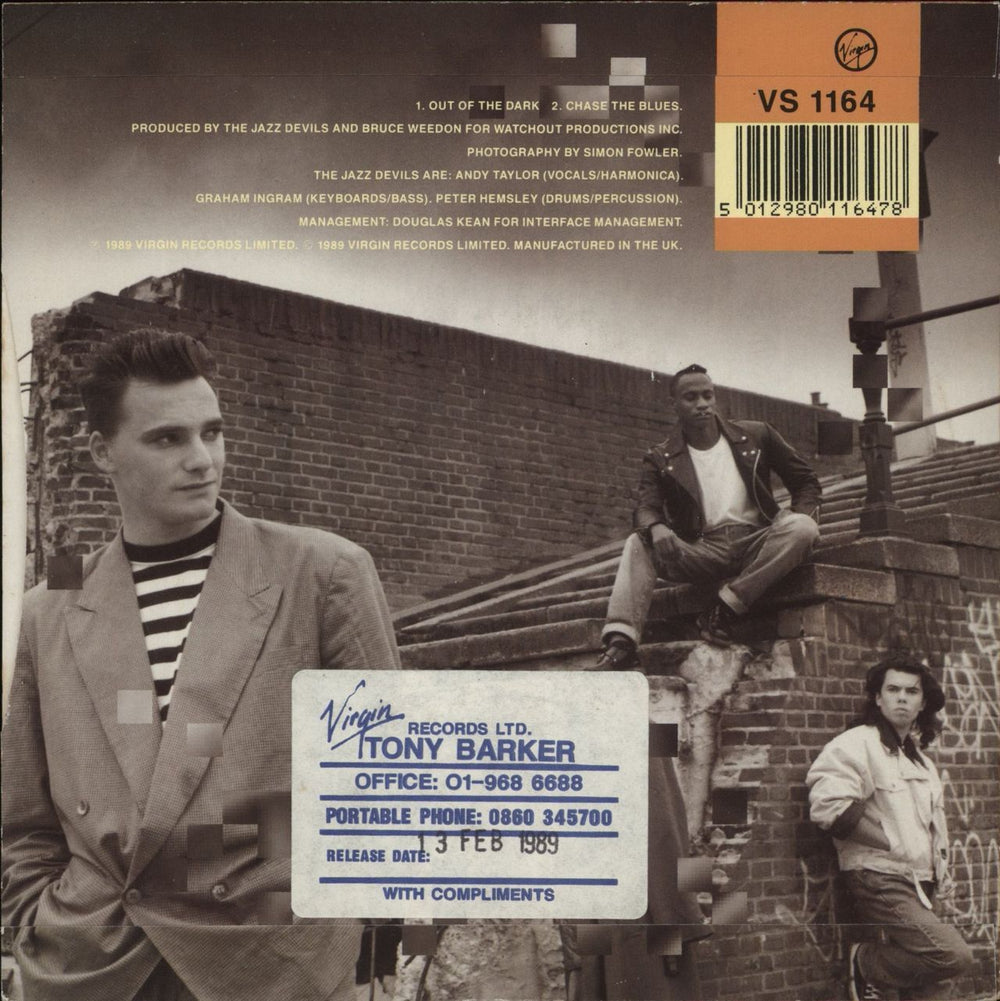 The Jazz Devils It's A Crime UK 7" vinyl single (7 inch record / 45) 5012980116478