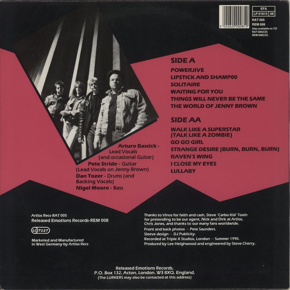 The Lurkers Powerjive German vinyl LP album (LP record) 5020620000810