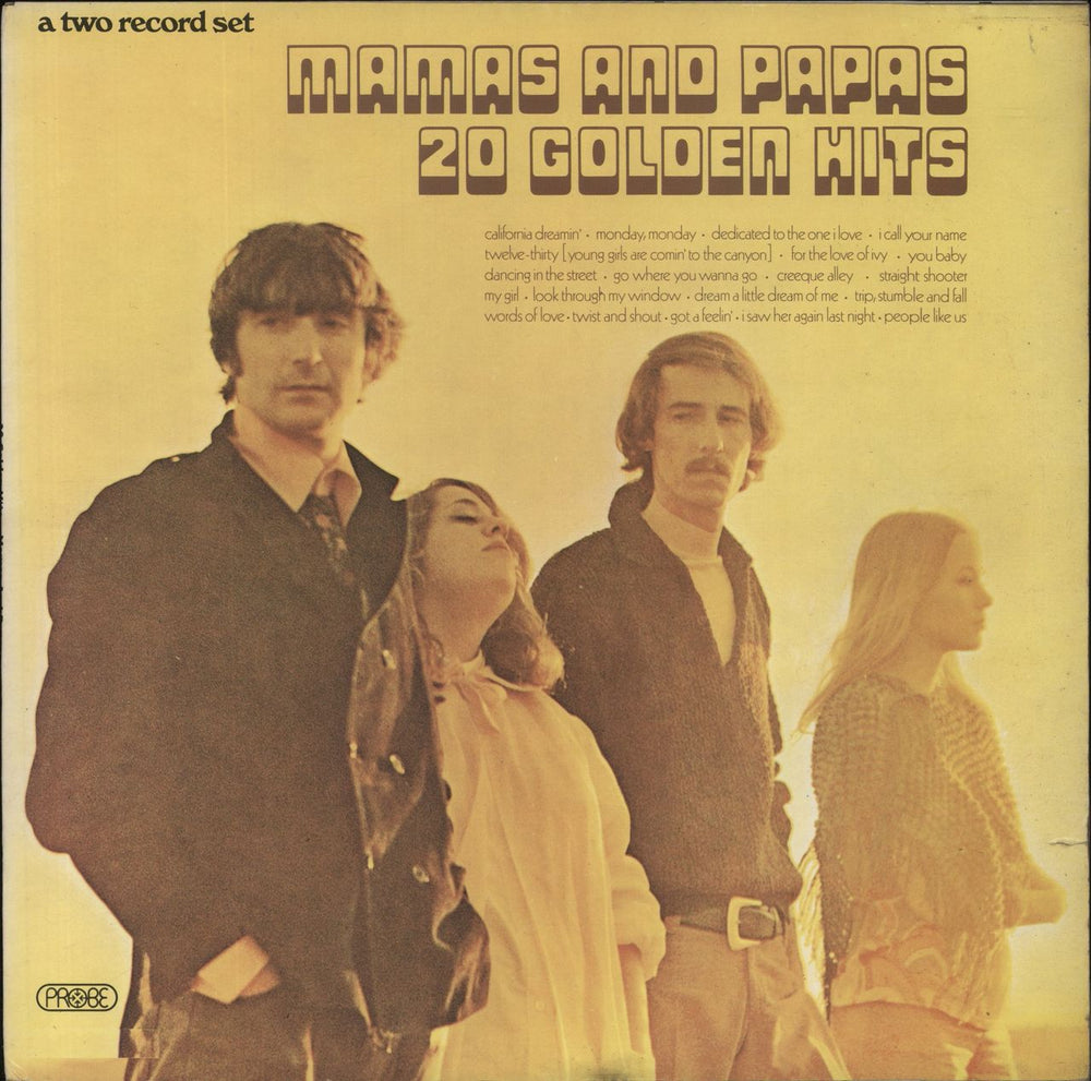 The Mama's And The Papa's 20 Golden Hits - EX UK 2-LP vinyl record set (Double LP Album) GTSP200