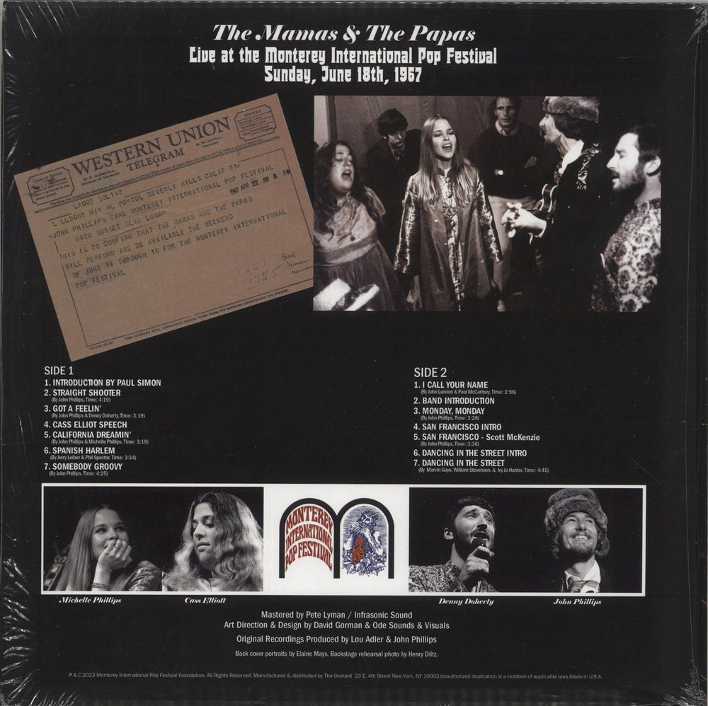 The Mama's And The Papa's California Dreamin' [Live At The Monterey International Pop Festival] - RSD23 - Gold Vinyl UK vinyl LP album (LP record) 197189069307