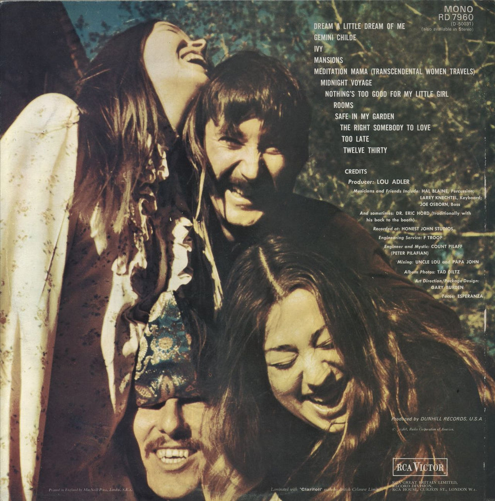 The Mama's And The Papa's The Papas & The Mamas UK vinyl LP album (LP record)