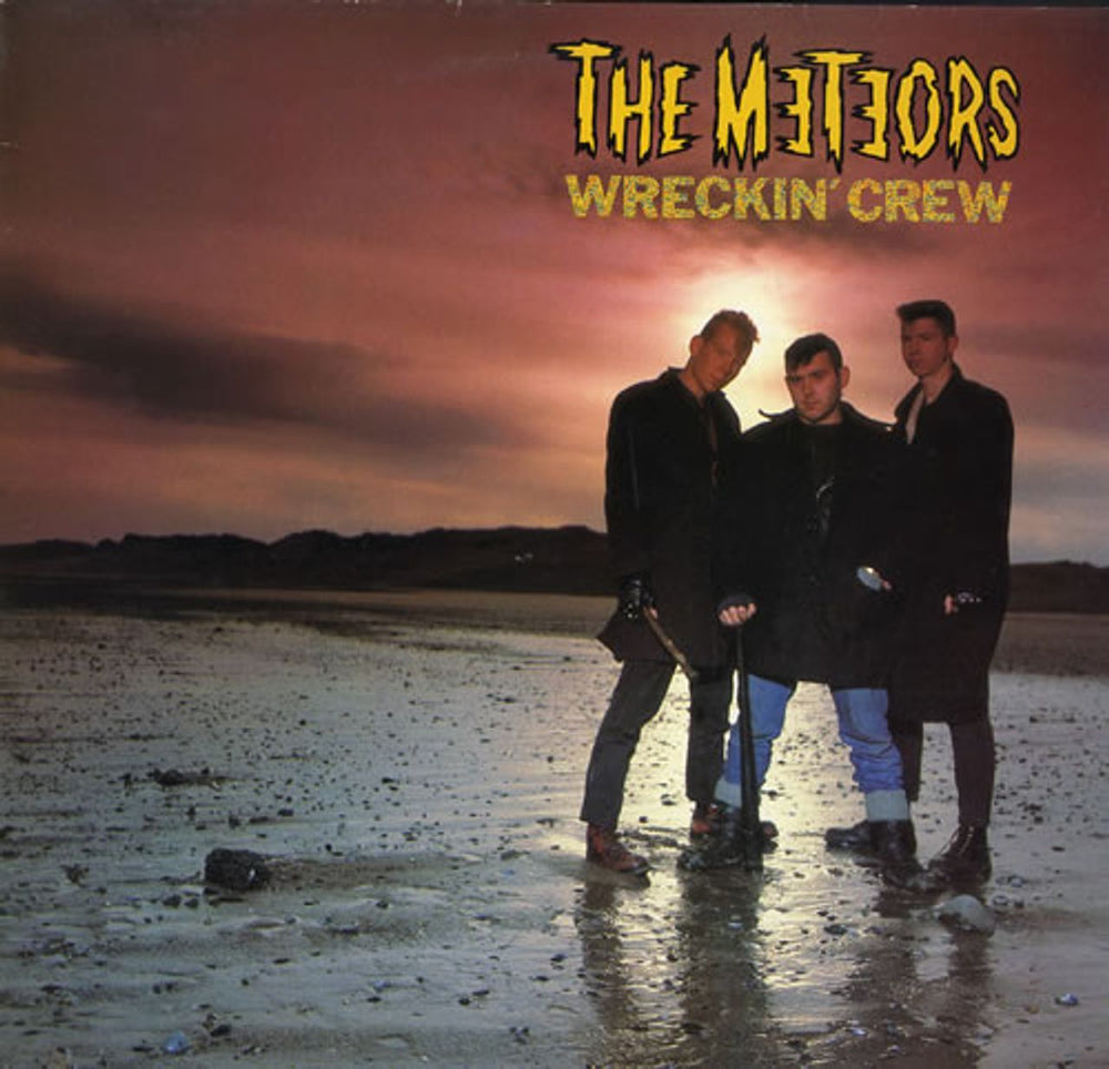 The Meteors (80s) Wreckin' Crew UK vinyl LP album (LP record) NOSE1