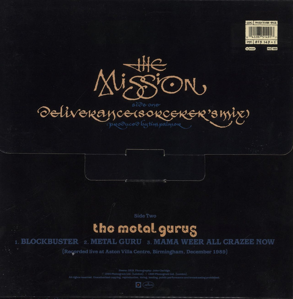 The Mission Deliverance - Box + Poster UK 12" vinyl single (12 inch record / Maxi-single) 042287514917