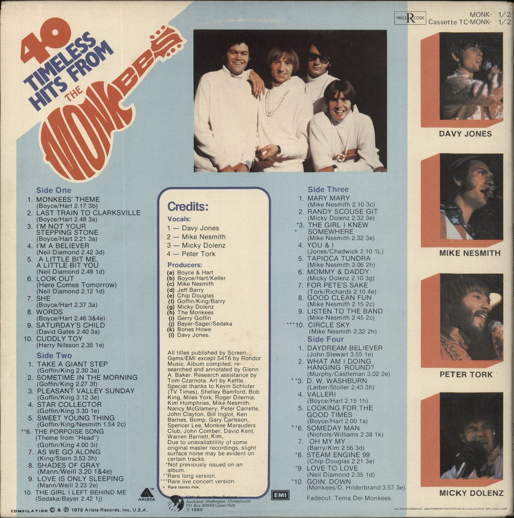 The Monkees Monkeemania - EX New Zealand 2-LP vinyl record set (Double LP Album)