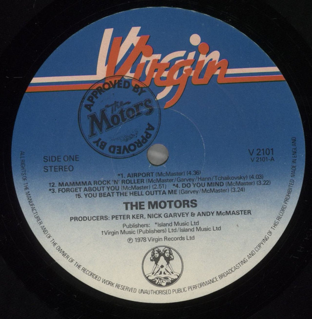 The Motors Approved By The Motors UK vinyl LP album (LP record) MTRLPAP299959